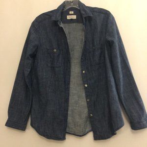 Ann Taylor LOFT denim 100% button down shirt
